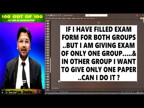 Can I Give One Paper in the Second Group If I Filled Exam Form for Both Groups? CA Inter Final