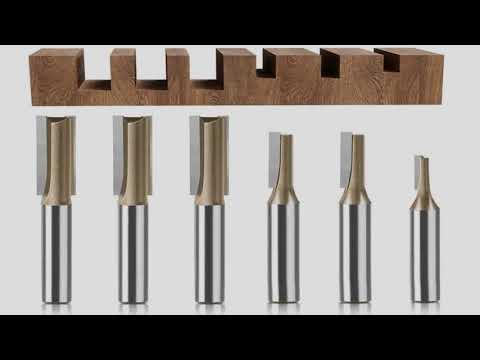 6mm Shank CNC Straight Bit Flush Trim Single Double Flute Router Bit Tungsten Carbide Mill