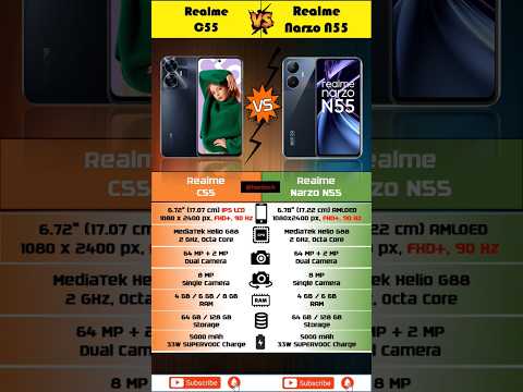 🔥Realme C55 🔥Vs💥 Realme Narzo N55💥 #shorts  #viral #realme