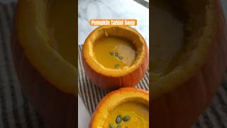 Creamy Pumpkin Tahini Soup | #shorts #pumpkinsoup #pumpkinrecipe #pumpkin #seasonalfood #fallrecipes