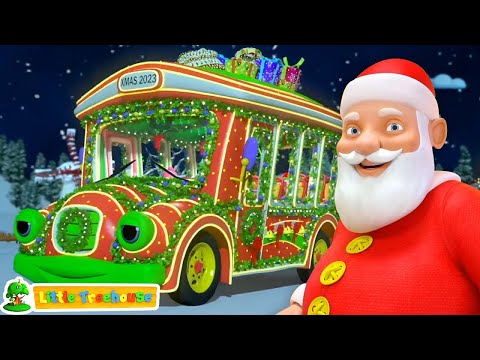 Christmas Santa Wheels on the Bus Rhyme Xmas Carols & Song for Kids