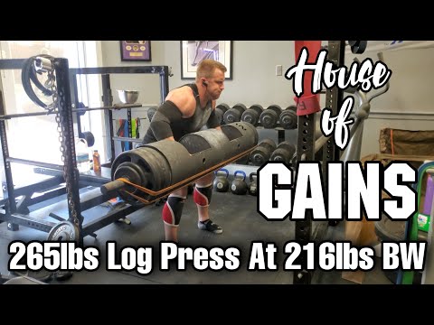 265lbs Log Press at 216lbs bodyweight 💪🏽