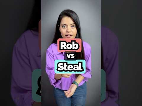 Rob और Steal में क्या फर्क? | 🫤Confusing Words Explained  | Stop Making This Mistake #hinditoenglish