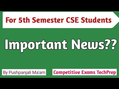 Important News for 5th Semester CSE (Computer Science) All Students !!