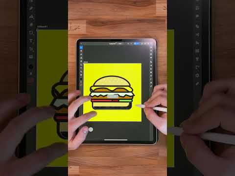 Illustrating a hamburger on adobe illustrator for iPad!