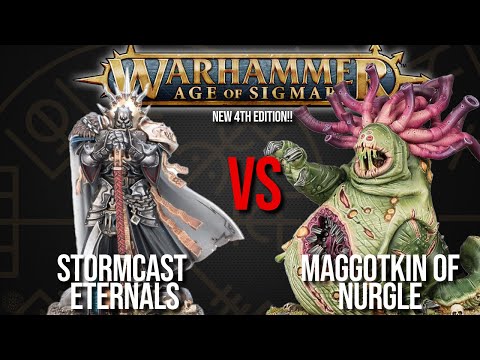 Stormcast Eternals Vs Maggotkin of Nurgle  - Warhammer AoS 4th Edition