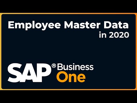 How to Enter an Employee in the Employee Master Data | SAP Business One