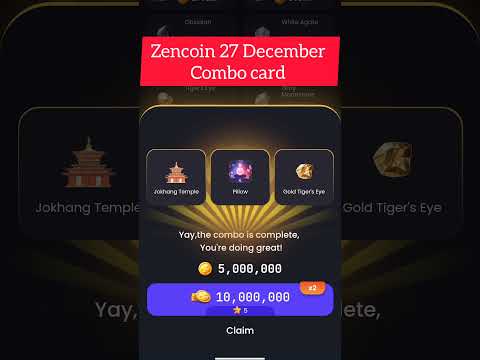 Zencoin 27 December combo card