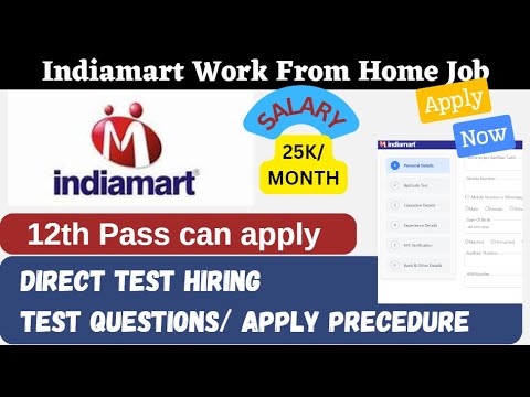 IndiaMART Work From Home Job | How to Apply + Test Questions Explained!