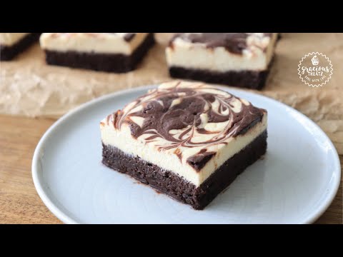 Eggless Marble Cheesecake Brownies