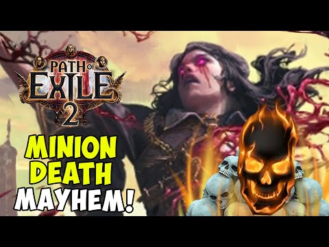 1 Fireball Sets off A Cast on Minion Death Nightmare! | Path of Exile 2 Blood Mage Witch Build  Poe2