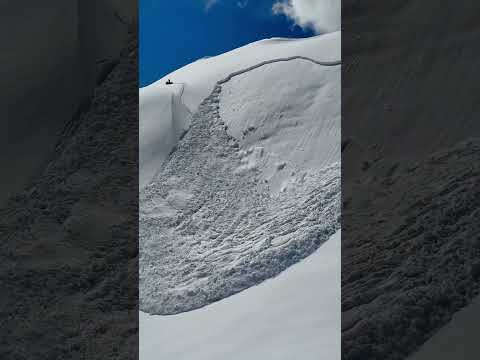 Skier triggers avalanche