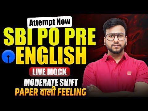 SBI PO PRE 2024 | MOCK-2 Complete SBI PO English Preparation | Live Mock Solutions by Varun Chitra