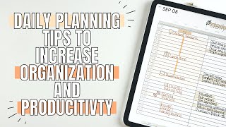 5 planning tips to use on a daily basis to increase organization, time management and productivity📝