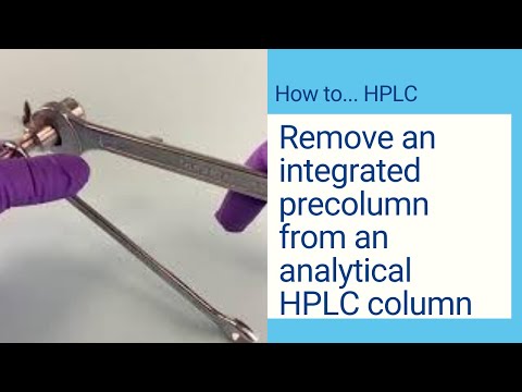 Remove an integrated precolumn from an analytical KNAUER HPLC column