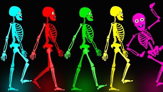 Five Skeletons Went Out on Halloween Night | Spooky Scary Skeletons Kids Songs @hooplakidz