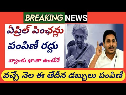 ఏప్రిల్ పింఛన్లు పంపిణీ రద్దు || ap pensioners latest news today 2024