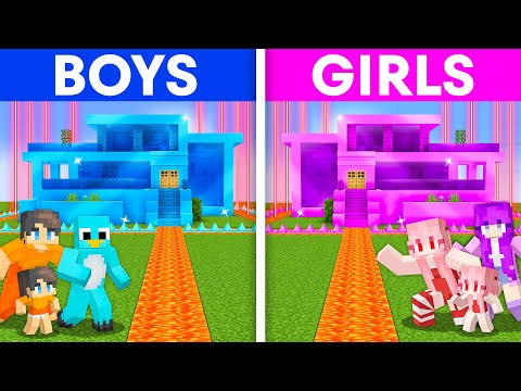 BOY vs GIRL Family - Noob vs Pro: SAFEST SECURITY HOUSE BUILD CHALLENGE TO PROTECT MY FAMILY