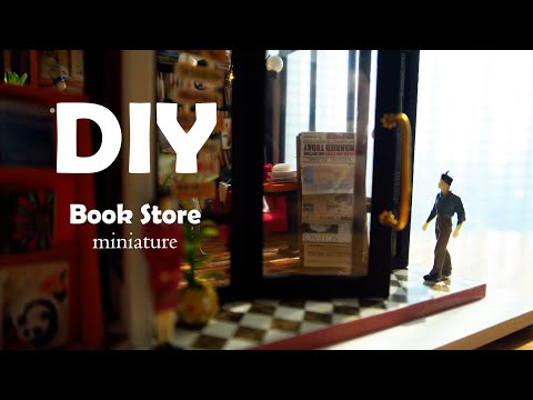 DIY Miniature Dollhouse Kit / Bookstore of old memories / 추억의 서점 / miniature minirose 미니어처 미니로즈