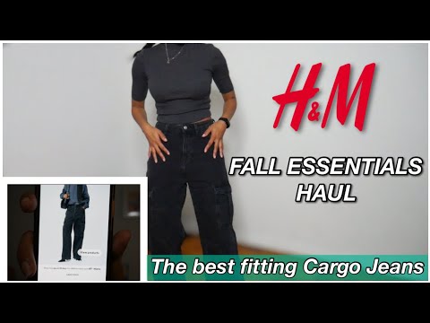 H&M SALE Haul, Fall Essentials Try On Haul, I found the BEST pair of Cargo Jeans