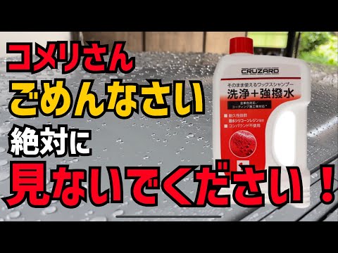 【閲覧注意】塗りっぱなし！？コメリ クルザードの撥水シャンプーをコーティングとして使ってみたらとんでもない事になった！【CRUZARD】