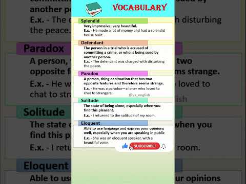 Important Advanced Vocabulary you should know! #vocabulary  #advancedvocabulary #shorts  VS ENGLISH