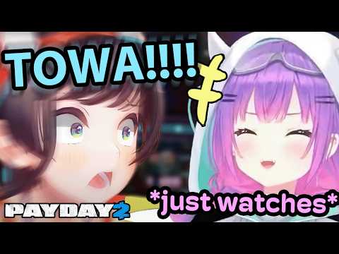 Towa and Botan Can't Stop Laughing at Subaru's Suffering【 PAYDAY2 】