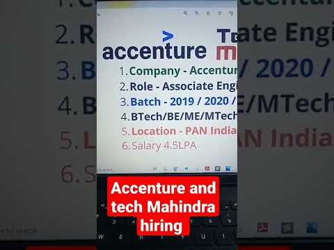 Accenture and tech Mahindra hiring