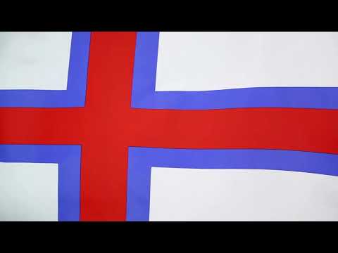 [10 Hours] Faeroe Islands Flag Waving - Video & Audio - Waving Flags