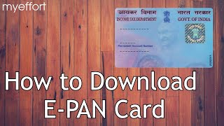 How to Download E-PAN Card || PAN CARD || E- PAN CARD || Download PAN Card