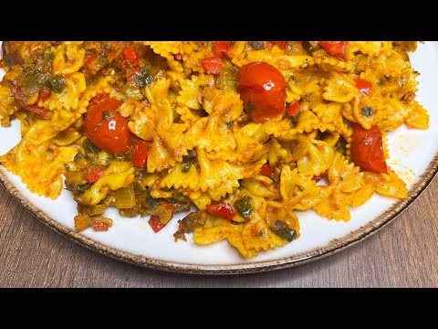 Mushroom and tomato pasta | the taste is wonderful | I learned this method from my grandmother 🍝