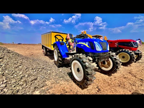 Soil Shifting Work By Tractor+Trolly | Solis 5015 E & New Holland 3630 | 4WD Farming Simulator