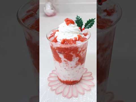 Strawberry latte #strawberry drink recipe #shorts