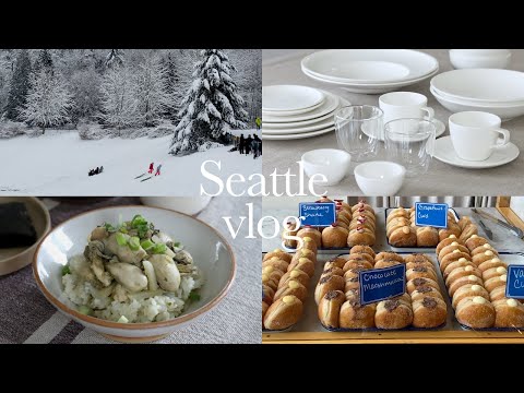 ENG) Life in Seattle 🇺🇸| Healthy Oyster Rice Recipe, My No.1 Donut Shop, Winter Wonderland ☃️+ more!