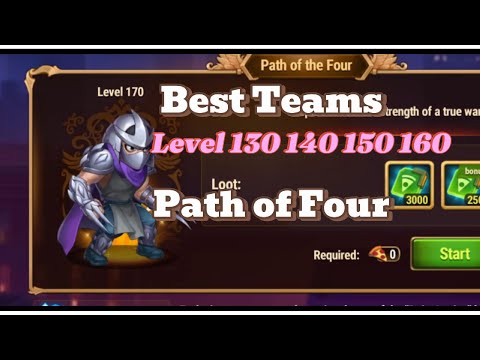 Path of Four Level 140 150 160 Best Teams Hero Wars Dominion Era