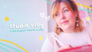 STUDIO VLOG (๑╹ᆺ╹) There's a new product trend? & NEW vlogging camera unboxing ~ Etsy Small Business