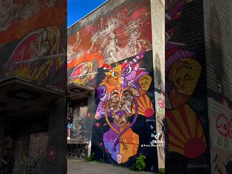 Beautiful Art work on wall of this old building in Berlin #shortvideo #berlin #grunwald #Teufelsberg