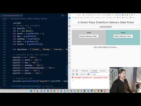 #CIS133js Demo for Smart Selection Menus in Pizza Order Form | Part 2