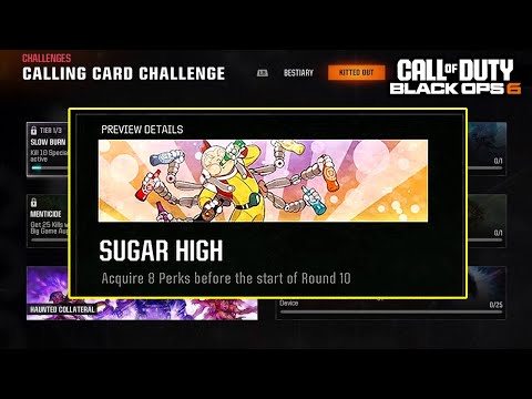 SUGAR HIGH Calling Card | EASY Unlock Guide After Patch for Black Ops 6 Zombies