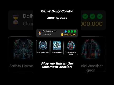 June 12, 2024 Gemz Daily Combo | Crypto Miner