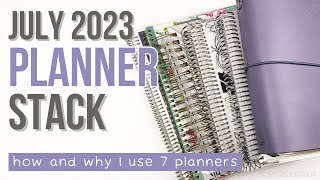 JULY PLANNER UPDATE | Mid Year Planner Stack | Planner Setup | Use multiple planners