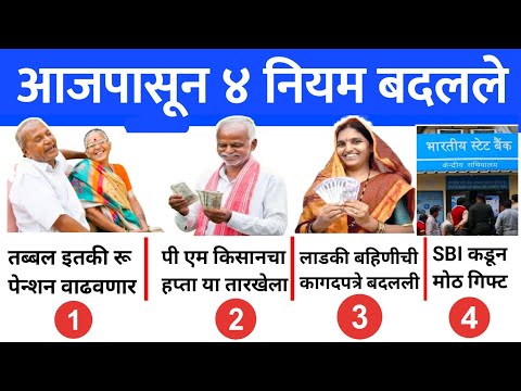 Sbi bank pension वाढली | pm kisan yojana date | ladaki bahin new update | sbi खतेदरकाना gift | 299