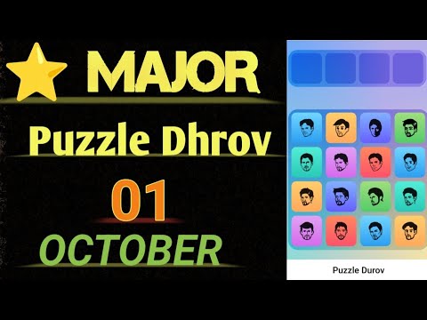 Major Puzzle Dhrov Combo 01 October | Daily Combo | Telegram Bot