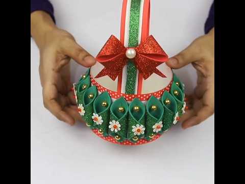 Creative Christmas Basket DIY Ideas With Plastic Bottle  🧺 #diy #youtubeshorts #shorts