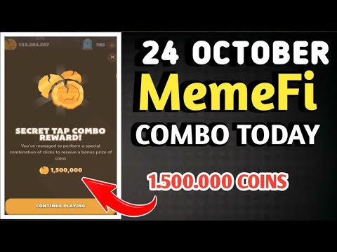 MEMEFI SECRET COMBO TODAY 24 OCTOBER 2024 | MEMEFI DAILY COMBO | MEMEFI COMBO TODAY | MEMEFI COMBO