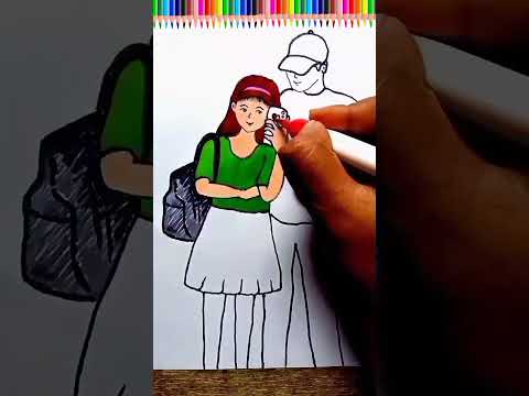 easily cute love couple drawing#shorts#couple#shortvideo#drawing#viralshorts#short#easyartwithbiplab