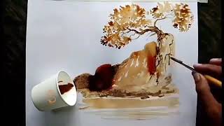 painting with tea @mukta_art_craft @RahulArtsparmar