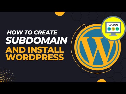 how to create a subdomain and install wordpress