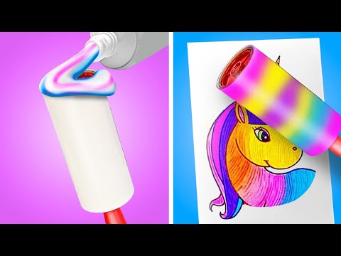 SCHOOL ART CRAFTS || Amazing Art Projects And Easy Painting Techniques by 123 GO! Planet