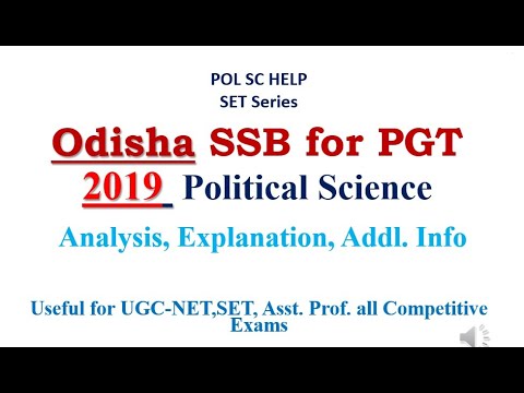 Past Year's Paper Analysis of Odisha SSB PGT Political Science:  2019